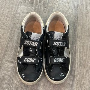 Golden Goose Kids Shoes Black and Silver